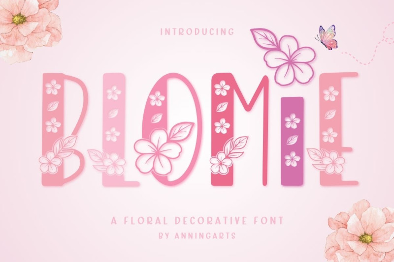 blomie-floral-decorative-font