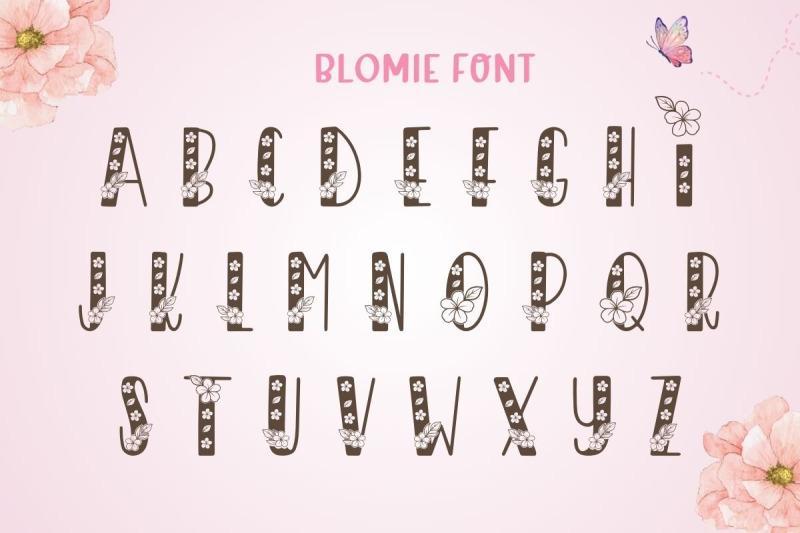 blomie-floral-decorative-font