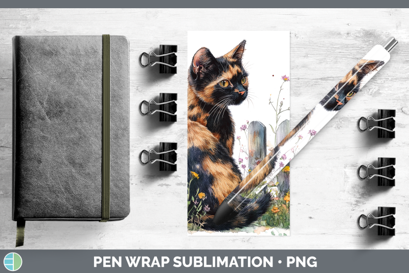 tortoiseshell-pen-wrap-fence-cats-sublimation-pen-designs