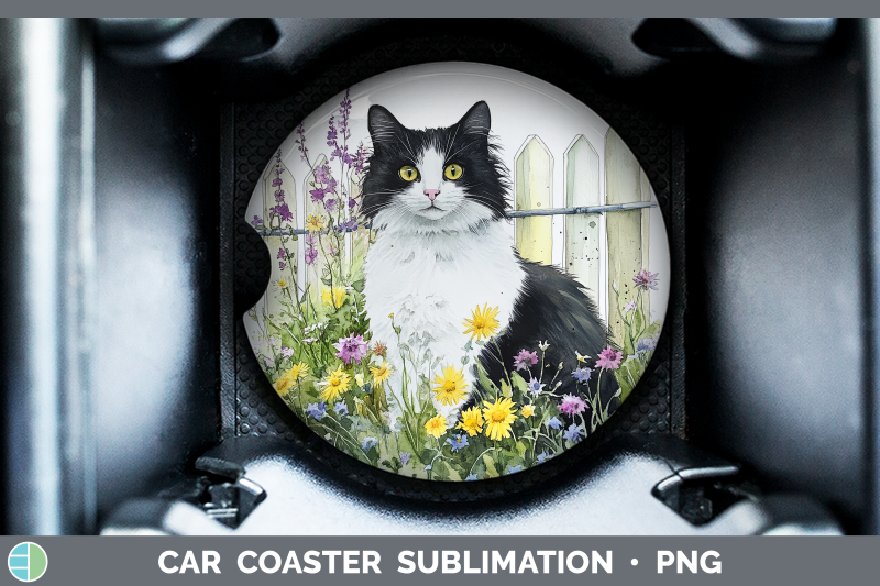 tuxedo-car-coaster-fence-cats-sublimation-drink-mat-designs