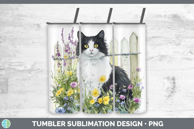 tuxedo-tumbler-fence-cats-sublimation-20-oz-skinny-tumbler-d