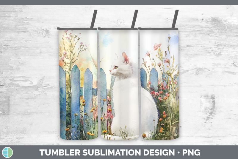 white-tumbler-fence-cats-sublimation-20-oz-skinny-tumbler-de