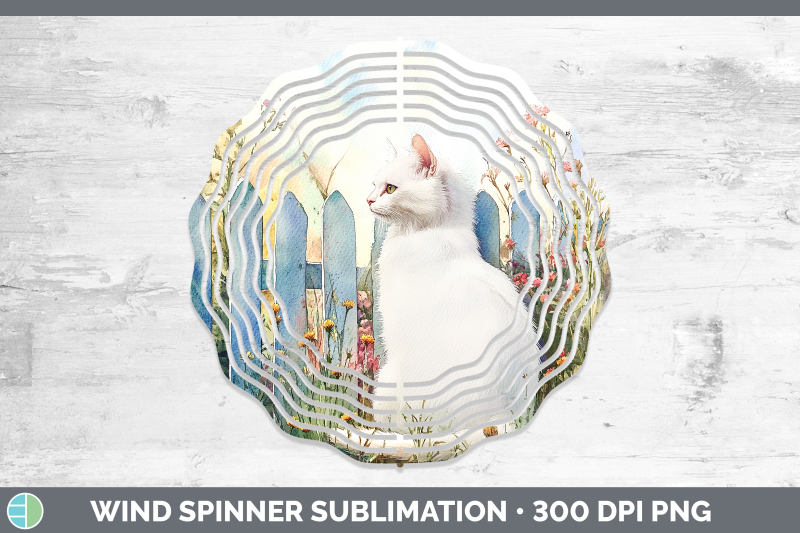white-wind-spinner-fence-cats-sublimation-spinner-designs