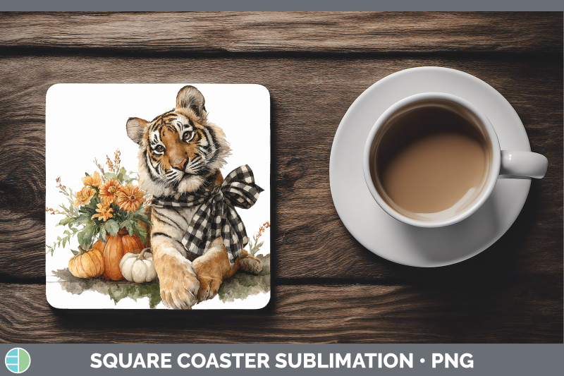 tiger-square-coaster-animals-autumn-pumpkin-sublimation-drin