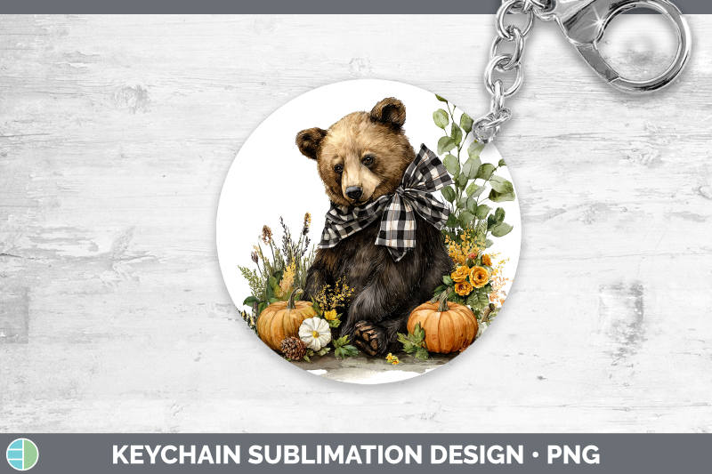 bear-keychain-animals-autumn-pumpkin-sublimation-keyring-des