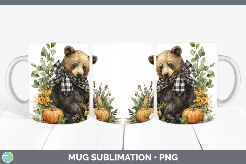 bear-mug-wrap-animals-autumn-pumpkin-sublimation-coffee-cup