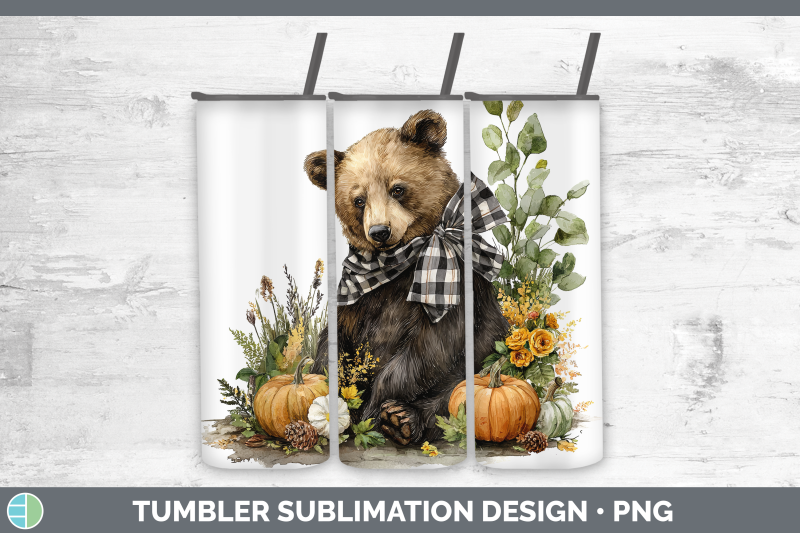 bear-tumbler-animals-autumn-pumpkin-sublimation-20-oz-skinny