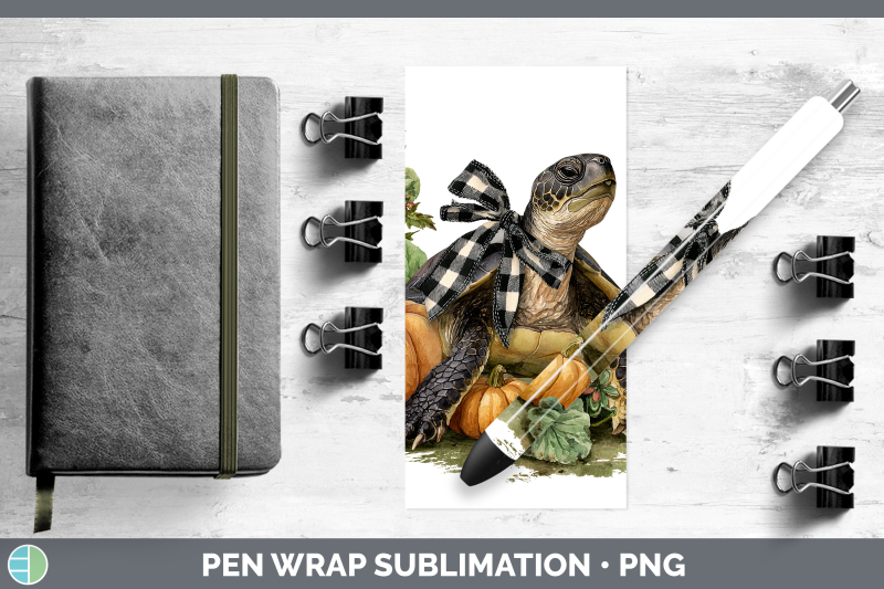 sea-turtle-pen-wrap-animals-autumn-pumpkin-sublimation-pen-d