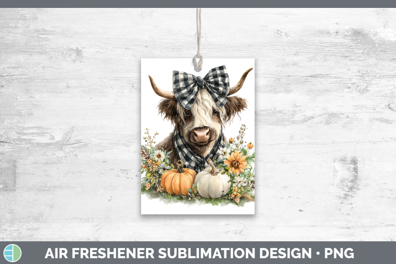 highland-cow-air-freshener-animals-autumn-pumpkin-sublimatio