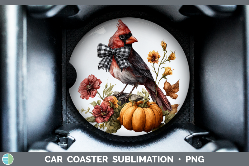 cardinal-car-coaster-animals-autumn-pumpkin-sublimation-drin