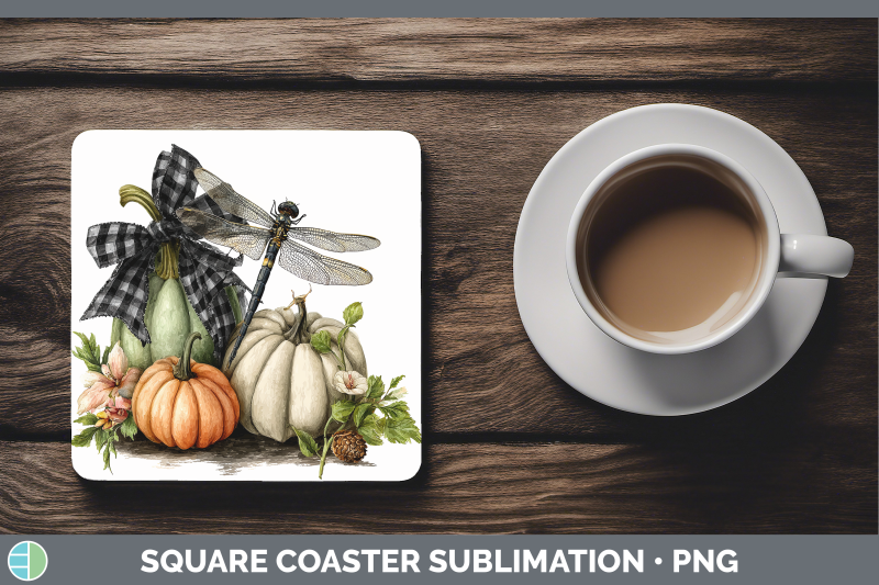 dragonfly-square-coaster-animals-autumn-pumpkin-sublimation