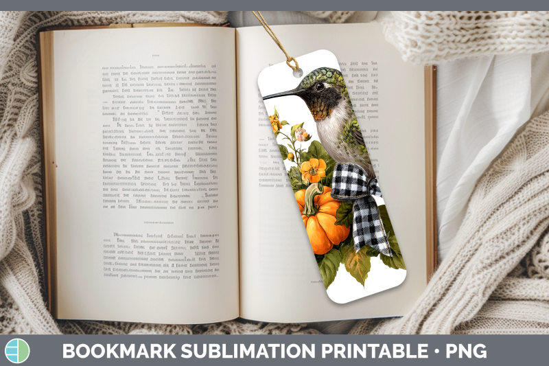 hummingbird-bookmark-animals-autumn-pumpkin-sublimation-prin