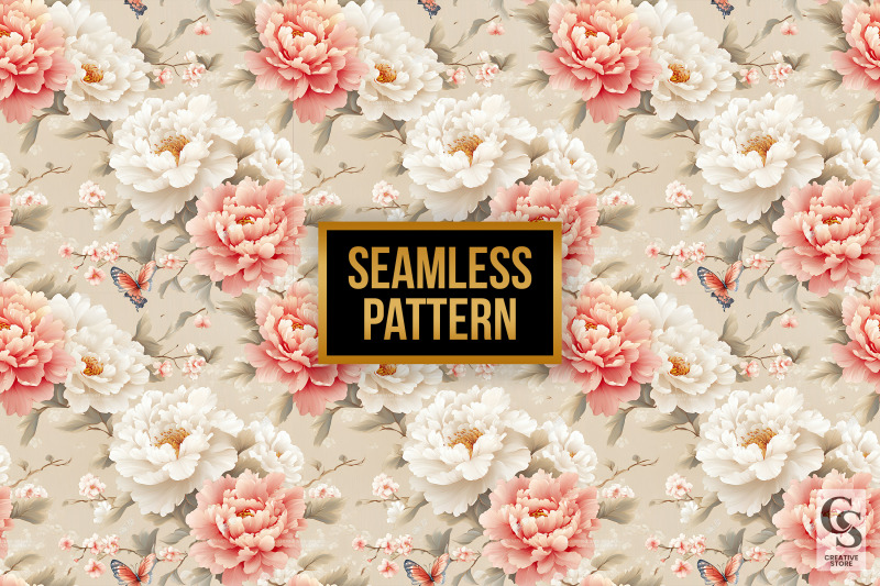 vintage-pink-peony-flowers-seamless-patterns