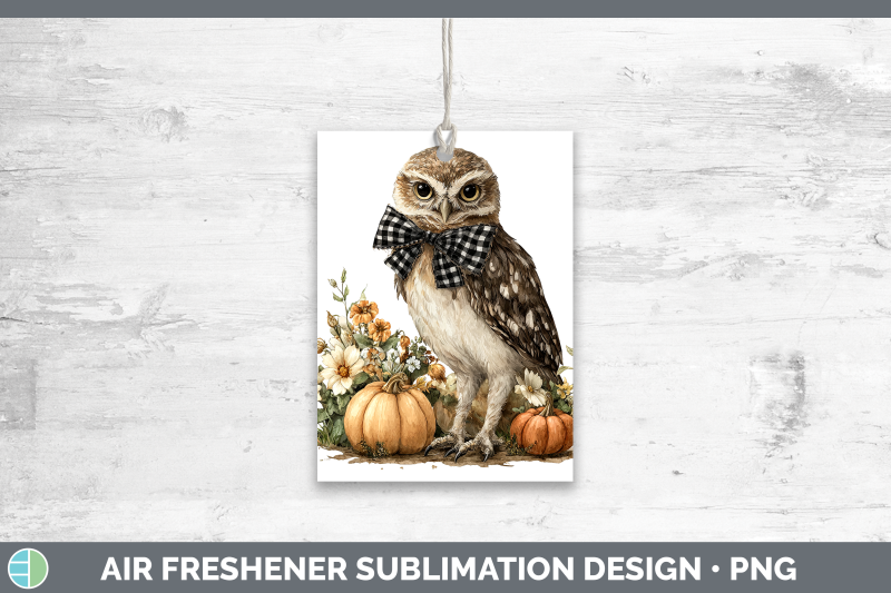 owl-air-freshener-animals-autumn-pumpkin-sublimation-car-sce