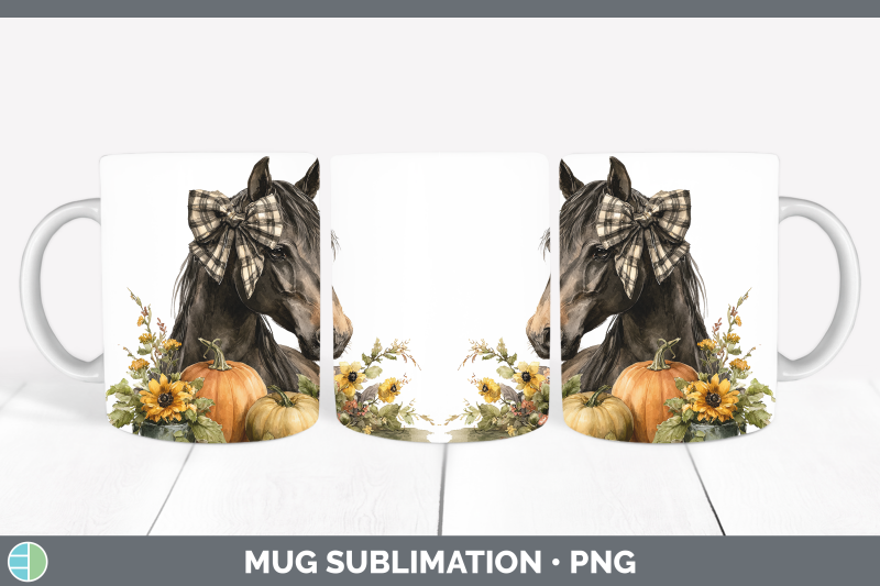 horse-mug-wrap-animals-autumn-pumpkin-sublimation-coffee-cup
