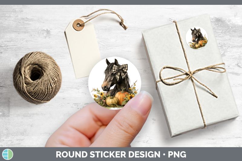 animals-autumn-pumpkin-horse-stickers-round-labels-designs