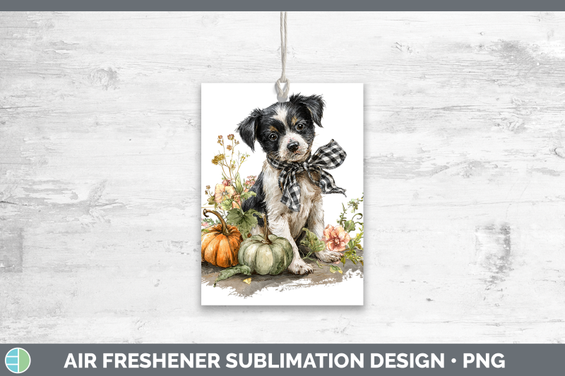 puppy-air-freshener-animals-autumn-pumpkin-sublimation-car-s