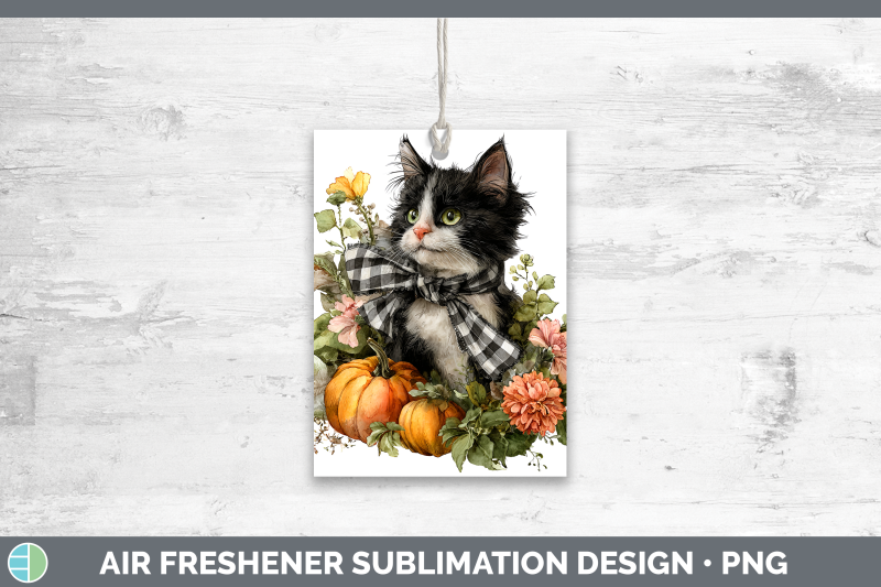 kitten-air-freshener-animals-autumn-pumpkin-sublimation-car