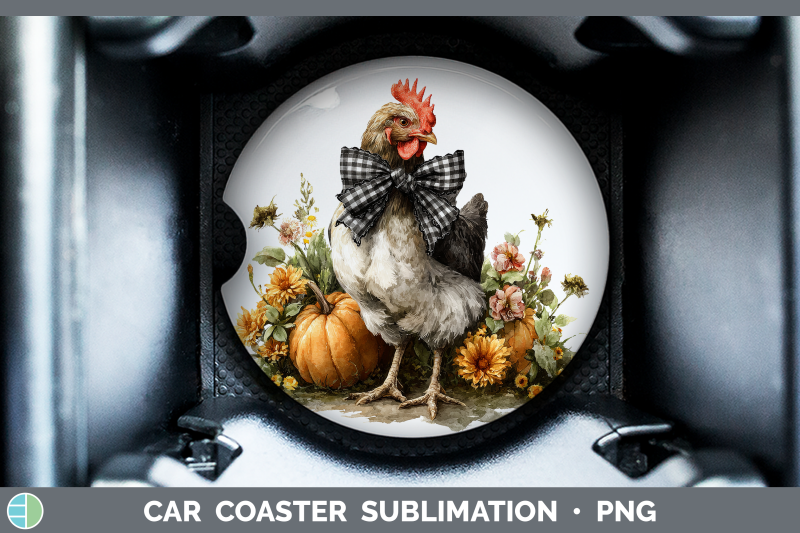chicken-car-coaster-animals-autumn-pumpkin-sublimation-drink