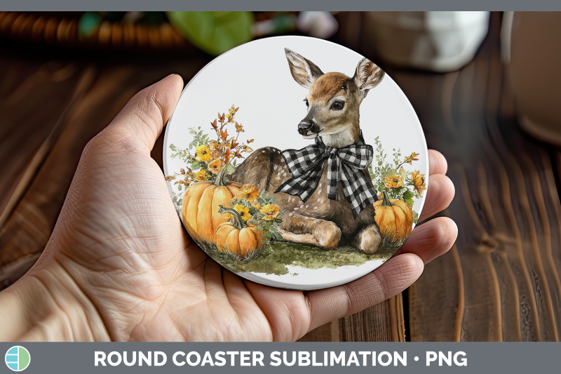 deer-round-coaster-animals-autumn-pumpkin-sublimation-coaste