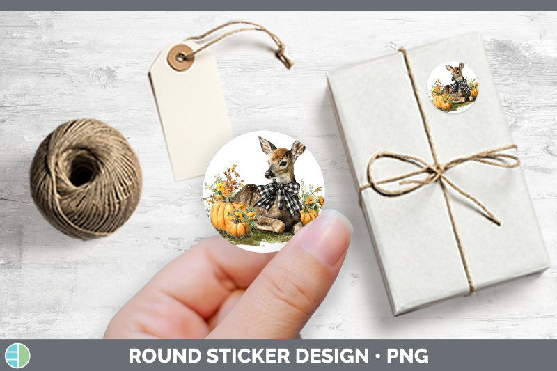animals-autumn-pumpkin-deer-stickers-round-labels-designs