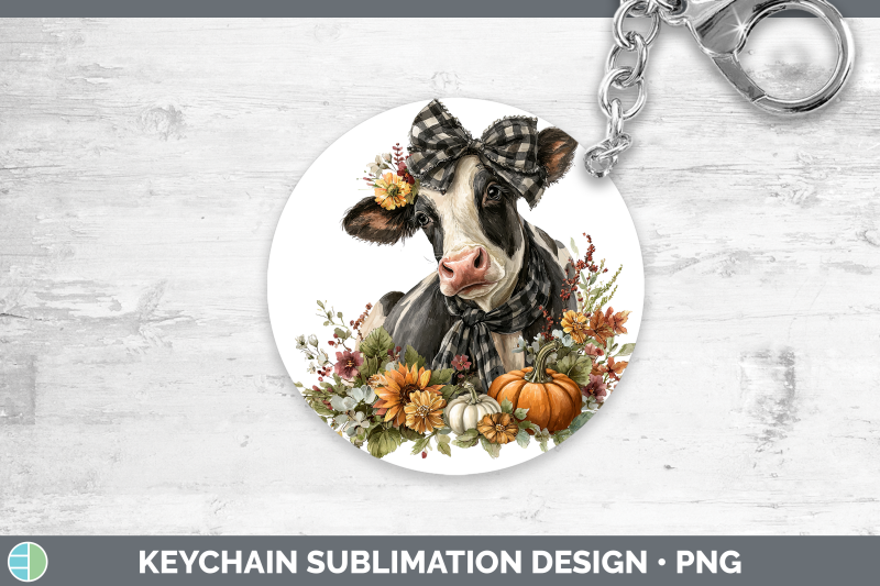 cow-keychain-animals-autumn-pumpkin-sublimation-keyring-desi