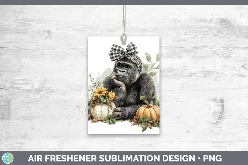 gorilla-air-freshener-animals-autumn-pumpkin-sublimation-car