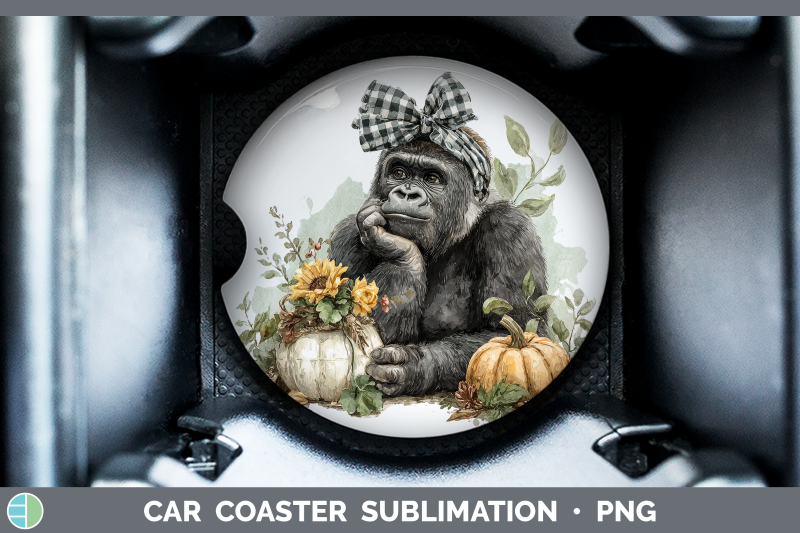 gorilla-car-coaster-animals-autumn-pumpkin-sublimation-drink