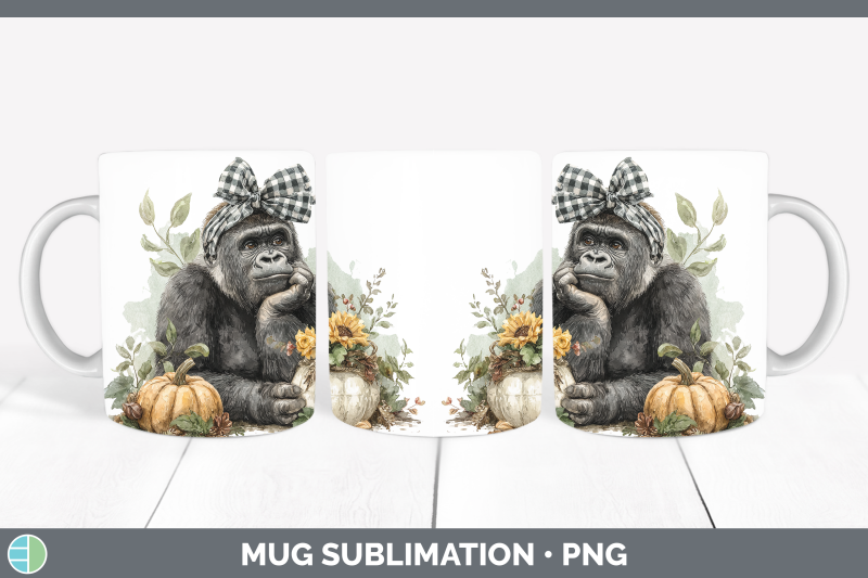 gorilla-mug-wrap-animals-autumn-pumpkin-sublimation-coffee-c