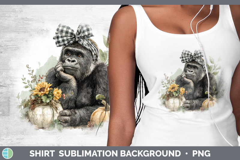 gorilla-shirt-animals-autumn-pumpkin-sublimation-background