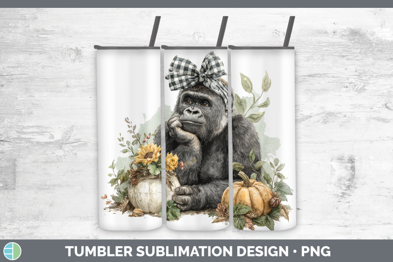 gorilla-tumbler-animals-autumn-pumpkin-sublimation-20-oz-ski