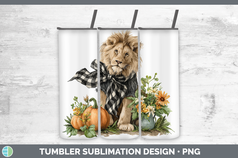lion-tumbler-animals-autumn-pumpkin-sublimation-20-oz-skinny