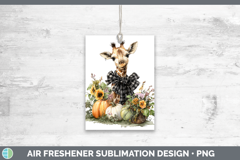 giraffe-air-freshener-animals-autumn-pumpkin-sublimation-car