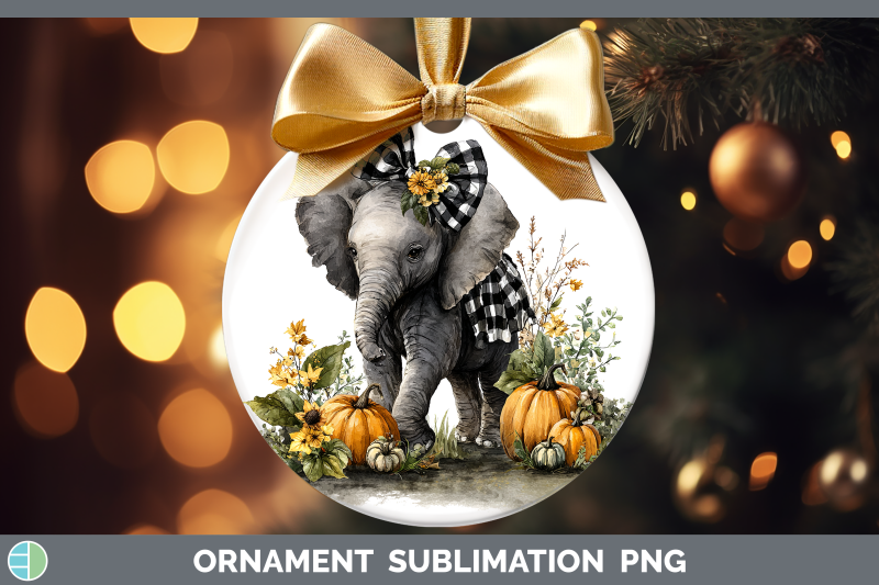 elephant-ornament-animals-autumn-pumpkin-sublimation-bauble