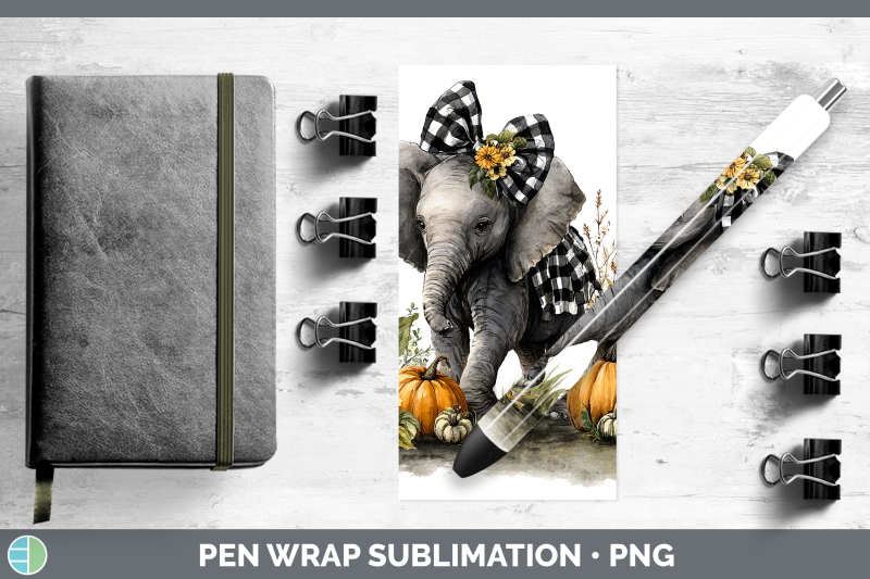 elephant-pen-wrap-animals-autumn-pumpkin-sublimation-pen-des