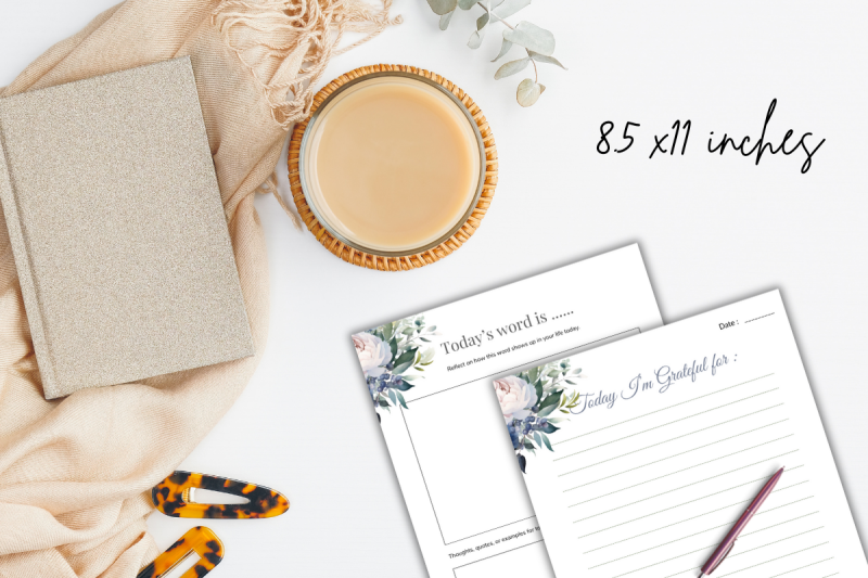 floral-daily-journal-printable-18-page-pdf-canva-template-a4-us