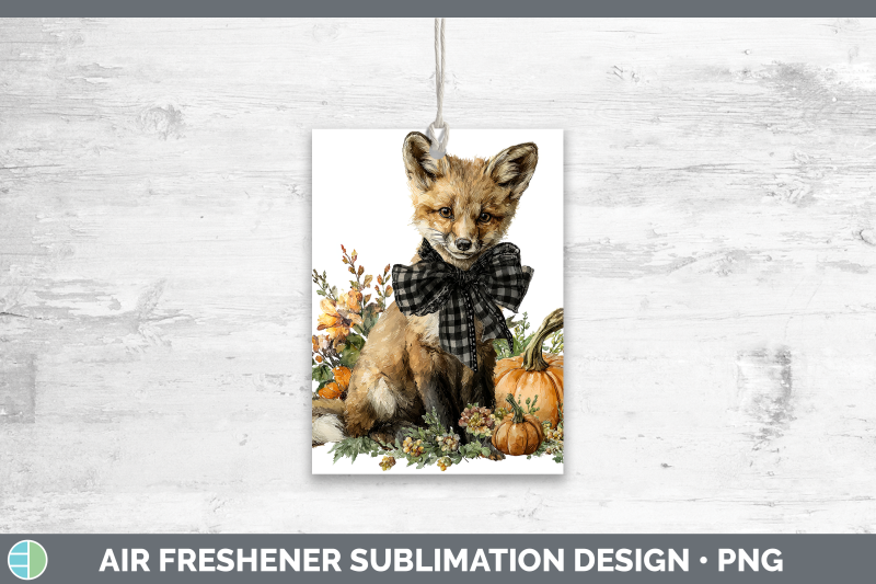 fox-air-freshener-animals-autumn-pumpkin-sublimation-car-sce