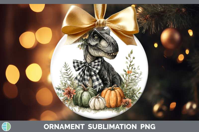 dinosaur-ornament-animals-autumn-pumpkin-sublimation-bauble