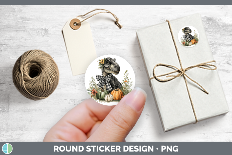 animals-autumn-pumpkin-dinosaur-stickers-round-labels-desi