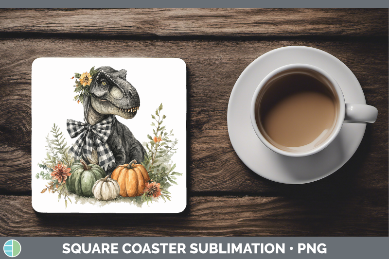 dinosaur-square-coaster-animals-autumn-pumpkin-sublimation-d