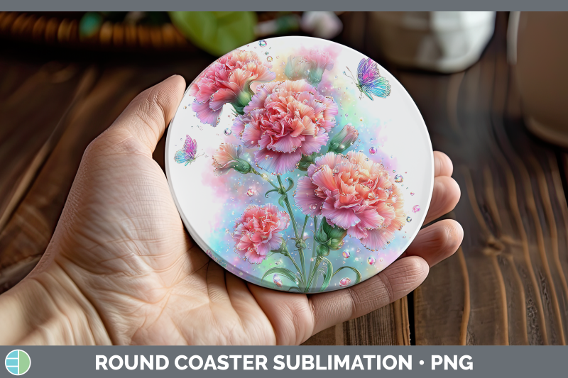 carnation-round-coaster-flowers-01-rainbow-summer-sublimatio