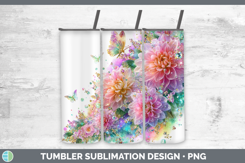 chrysanthemum-tumbler-flowers-01-rainbow-summer-sublimation
