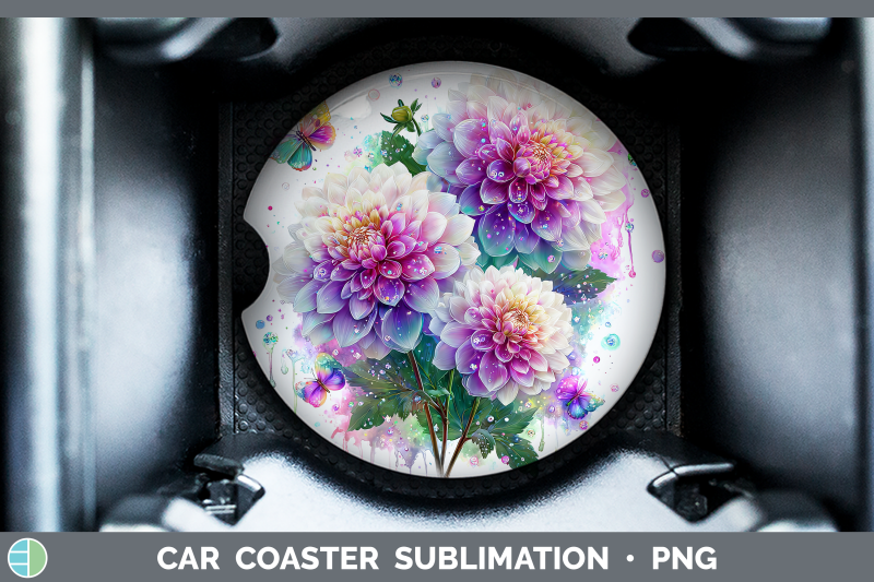 dahlia-car-coaster-flowers-01-rainbow-summer-sublimation-dri