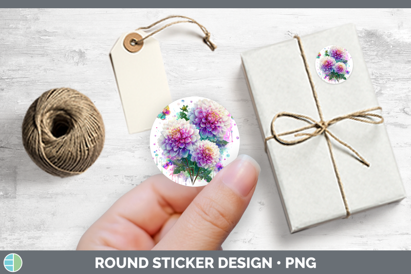 flowers-01-rainbow-summer-dahlia-stickers-round-labels-des
