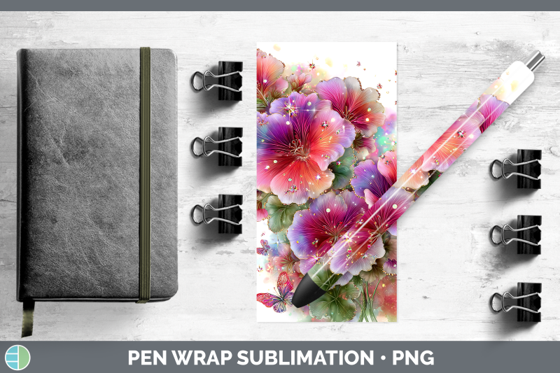 geranium-pen-wrap-flowers-01-rainbow-summer-sublimation-pen