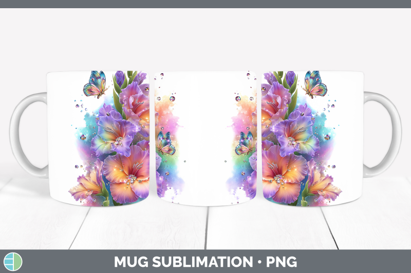 gladiolus-mug-wrap-flowers-01-rainbow-summer-sublimation-cof