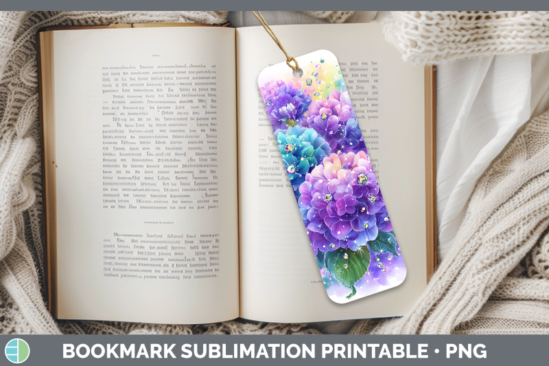hydrangea-bookmark-flowers-01-rainbow-summer-sublimation-pri