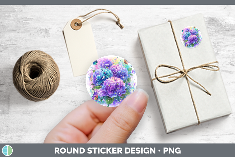 flowers-01-rainbow-summer-hydrangea-stickers-round-labels