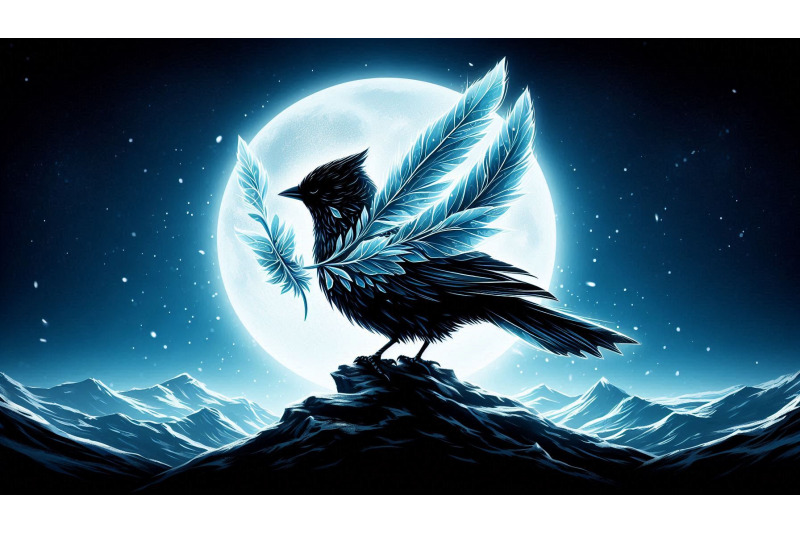 a-set-of-16-bird-holding-crystal-feathers-in-icy-moonlight