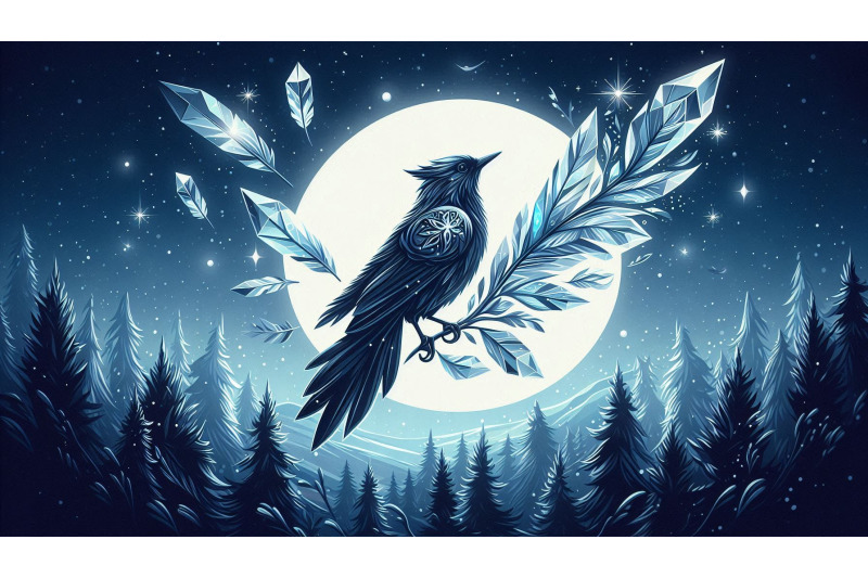 a-set-of-16-bird-holding-crystal-feathers-in-icy-moonlight